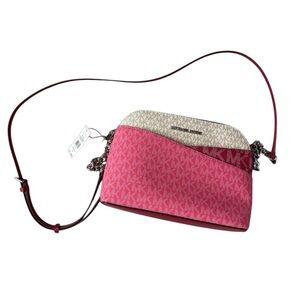 Michael Kors Pink and Cream Crossbody Bag